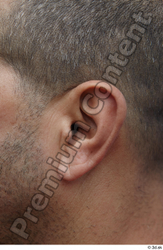 Ear Man White Casual Chubby Street photo references